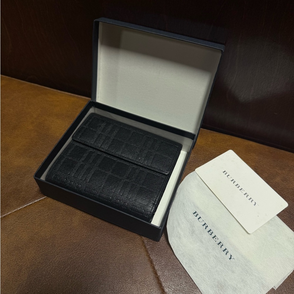 Burberry Black Textured Card Holder